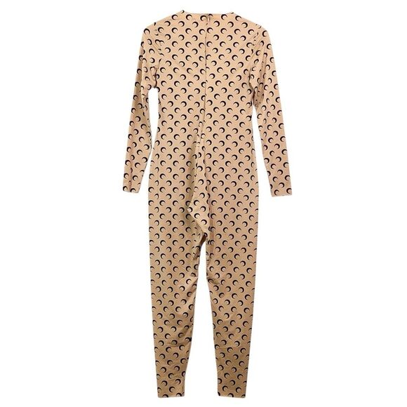MARINE SERRE NWT Size XL Recycled Moon Jersey Catsuit SS25 Jumpsuit One Piece - Picture 6 of 13